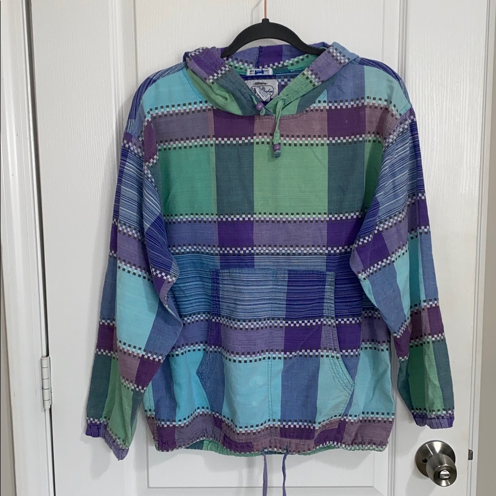 Vintage‎ Angelique Patchwork Colored Lightweight Hoodie